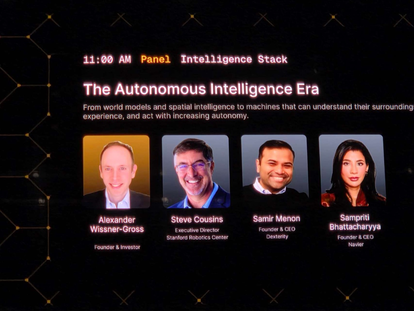The Autonomous Intelligence Era 场次嘉宾页,2026 年 9 月 14 日上午 11 点